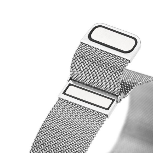 DUX DUCIS Milanese - rozsdamentes acél mágneses szíj Apple Watch 38/40/41mm ezüst