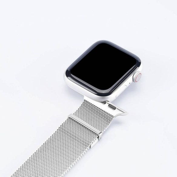 DUX DUCIS Milanese - rozsdamentes acél mágneses szíj Apple Watch 38/40/41mm ezüst