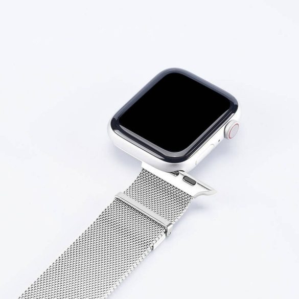 DUX DUCIS Milanese - rozsdamentes acél mágneses szíj Apple Watch 42/44/45mm ezüst