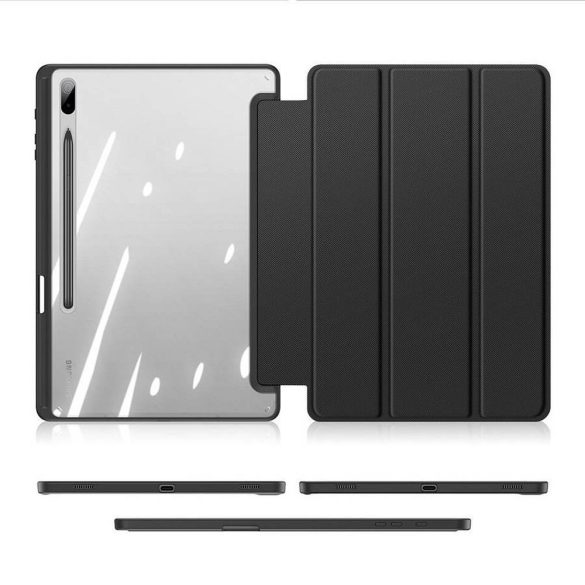 DUX DUCIS Toby - Samrt Case ceruzatárolóval Samsung Tab S8 Plus (X800/X806)/S7FE(T730/T736B)/S7 Plus (T970/T976B) fekete