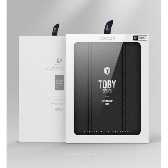 DUX DUCIS Toby - Samrt Case ceruzatárolóval Samsung Tab S8 Plus (X800/X806)/S7FE(T730/T736B)/S7 Plus (T970/T976B) fekete