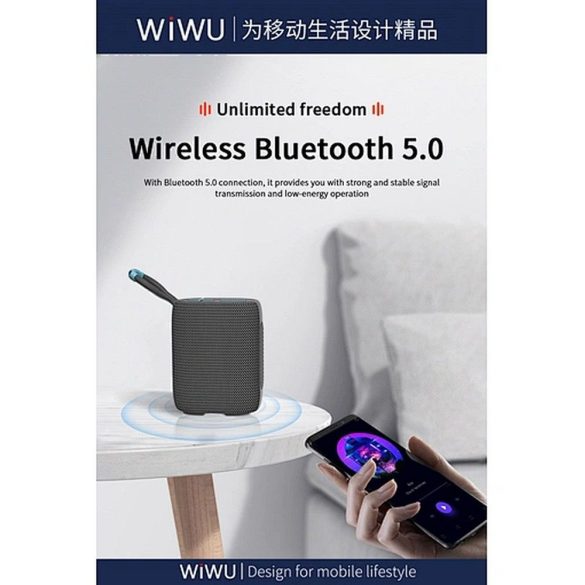 WiWU Thunder P26 vezeték nélküli Bluetooth hangszóró – szürke