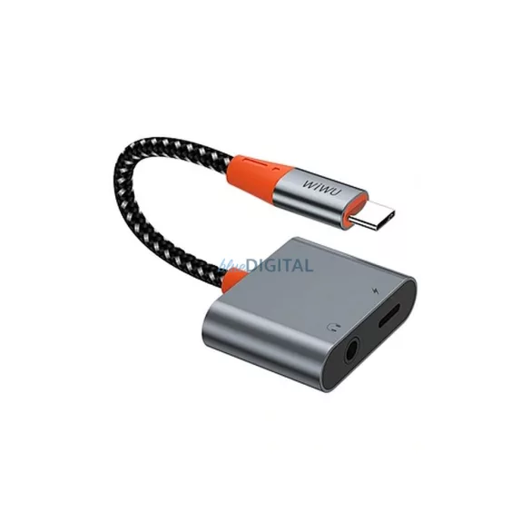 WiWU LT10 Audioadapter Type-C - Type-C/3.5mm jack