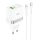 HOCO Type-C + USB QC3.0 típusú utazó töltő kábel iPhone Lightning 8-pin Power Delivery 30W Starter N21 fehér