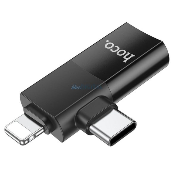 Hoco UA17 adapter Type-C/Lightning - USB-A OTG - fekete