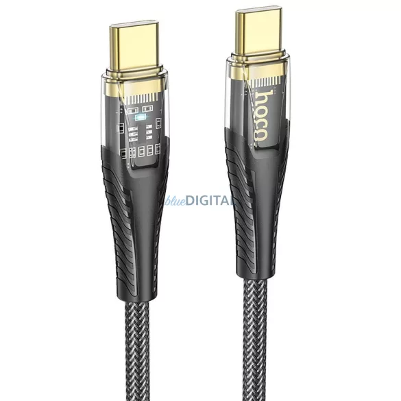 HOCO C típusú kábel C típusú kábelre 3A 60W U121 1,2 m fekete