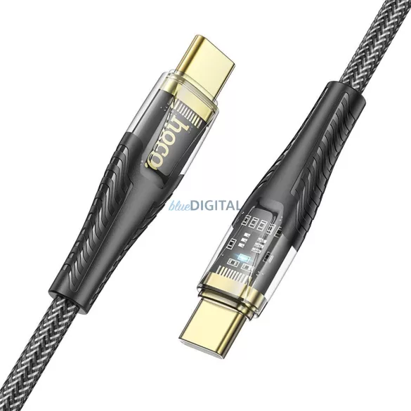 HOCO C típusú kábel C típusú kábelre 3A 60W U121 1,2 m fekete