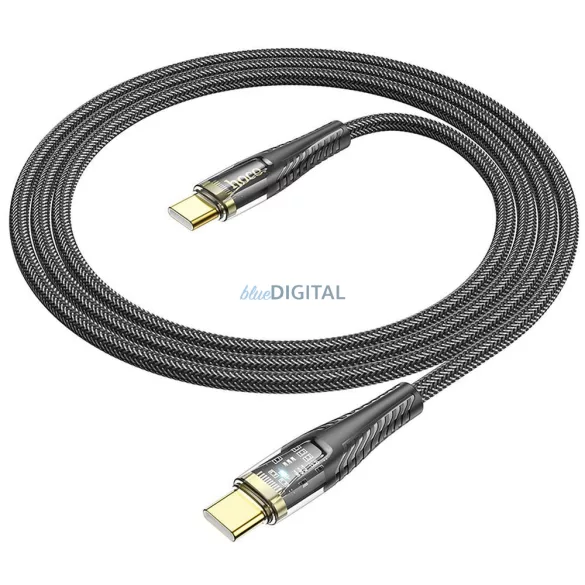 HOCO C típusú kábel C típusú kábelre 3A 60W U121 1,2 m fekete