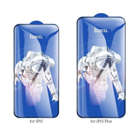 HOCO edzett üveg HD 5D védőpajzs (10 az 1-ben) -iPhone 15 Plus fekete (G14)