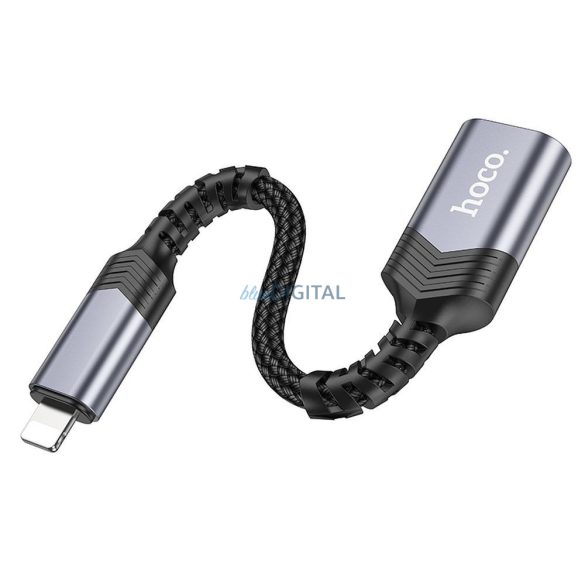 HOCO adapter iPhone Lightning 8 tűs (apa) USB (női) 3.0 UA24 fekete