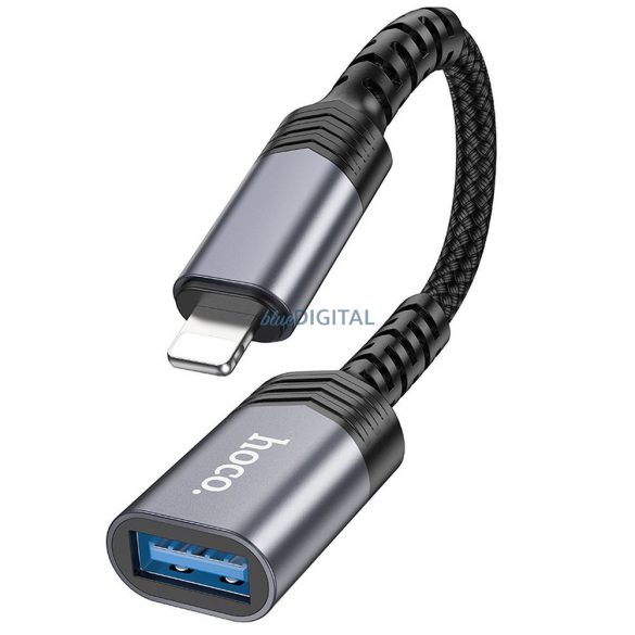 HOCO adapter iPhone Lightning 8 tűs (apa) USB (női) 3.0 UA24 fekete