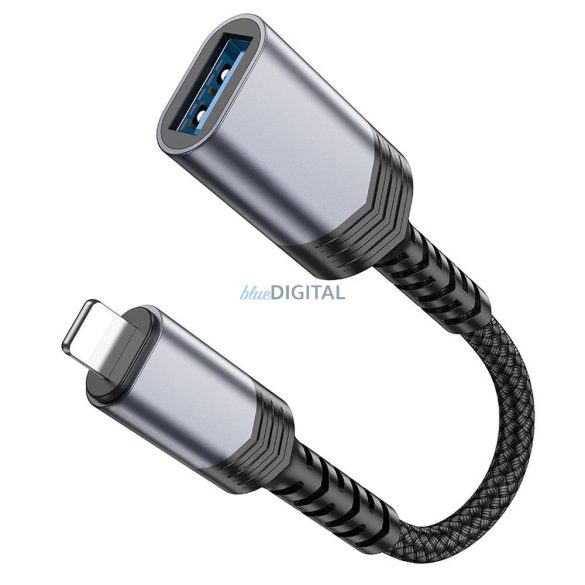 HOCO adapter iPhone Lightning 8 tűs (apa) USB (női) 3.0 UA24 fekete