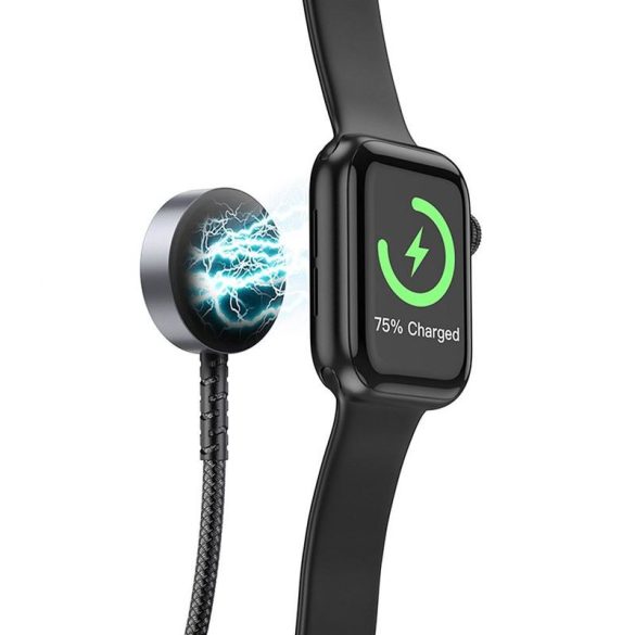 HOCO vezeték nélküli töltő 2in1 Apple Watch + töltőkábel iPhone CW54 fekete