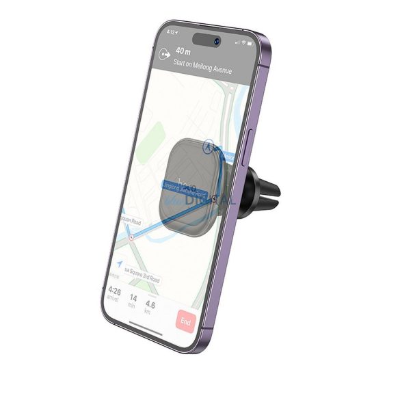 HOCO autós tartó telefon a szellőzőnyílásra mágneses H29 fekete