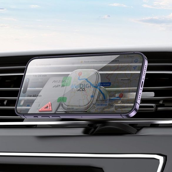 HOCO autós tartó telefon a szellőzőnyílásra mágneses H29 fekete