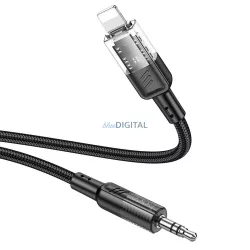   HOCO kábel AUX Audio Jack 3,5mm és Lightninng 8-pin UPA27 1,2m fekete