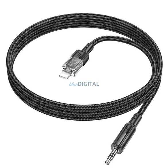 HOCO kábel AUX Audio Jack 3,5mm és Lightninng 8-pin UPA27 1,2m fekete