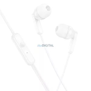 HOCO fülhallgató Jack 3,5mm mikrofon M121 Világos fehér