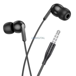   HOCO drót fülhallgató 3,5 mm-es jack mikrofonnal M124 fekete