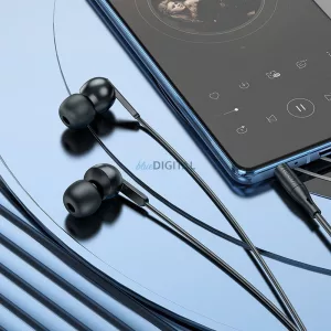 HOCO drót fülhallgató 3,5 mm-es jack mikrofonnal M124 fekete