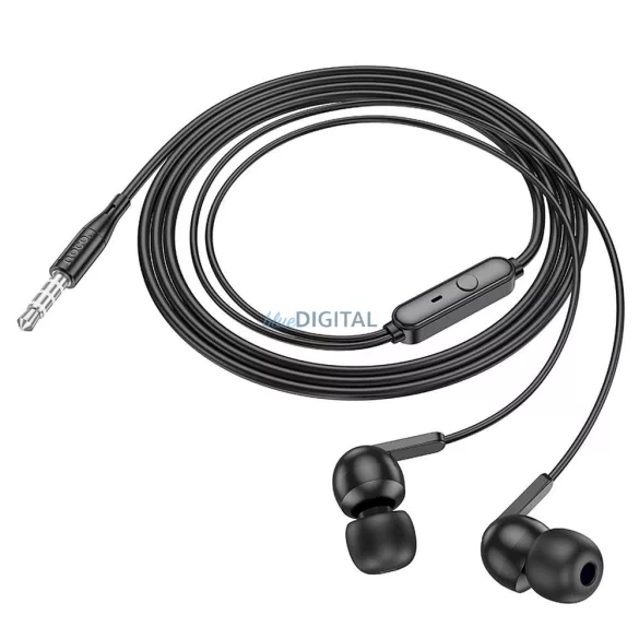 HOCO drót fülhallgató 3,5 mm-es jack mikrofonnal M124 fehér
