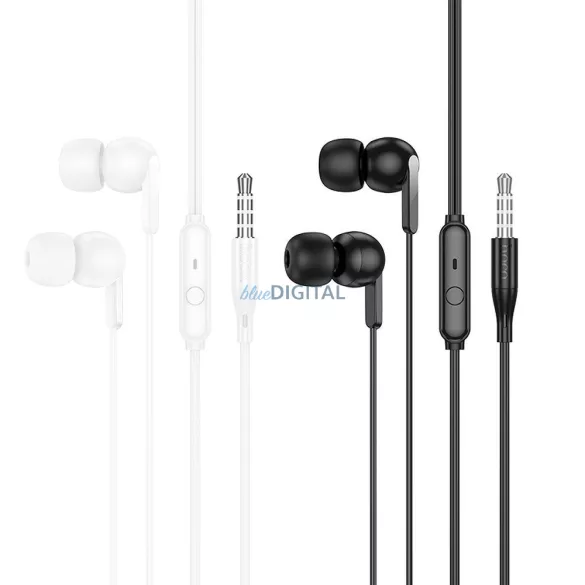 HOCO drót fülhallgató 3,5 mm-es jack mikrofonnal M124 fehér