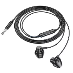   HOCO drót fülhallgató 3,5 mm-es jack mikrofonnal M125 fekete