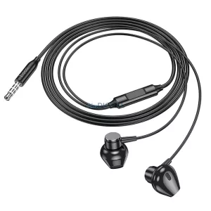 HOCO drót fülhallgató 3,5 mm-es jack mikrofonnal M125 fekete