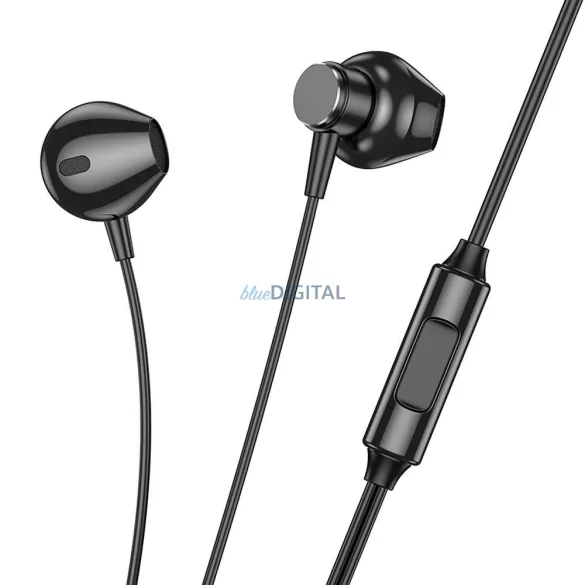 HOCO drót fülhallgató 3,5 mm-es jack mikrofonnal M125 fekete