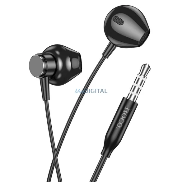 HOCO drót fülhallgató 3,5 mm-es jack mikrofonnal M125 fekete
