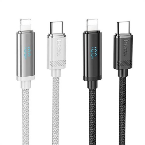 HOCO kábel Type-C kábel Iphone Lightning 8-pin Power Delivery 27W U127 1,2m fekete