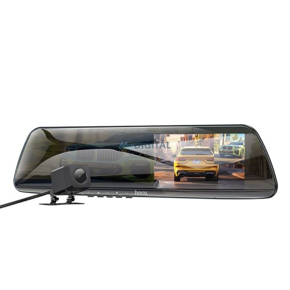 HOCO tükörre tehető felvevő LCD 4,5 hüvelykes kétcsatornás (elöl és hátul) DV4