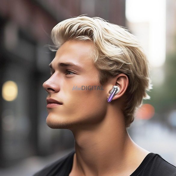 Hoco EQ16 bluetooth vezeték nélküli fülhallgató TWS ANC+ENC - lila