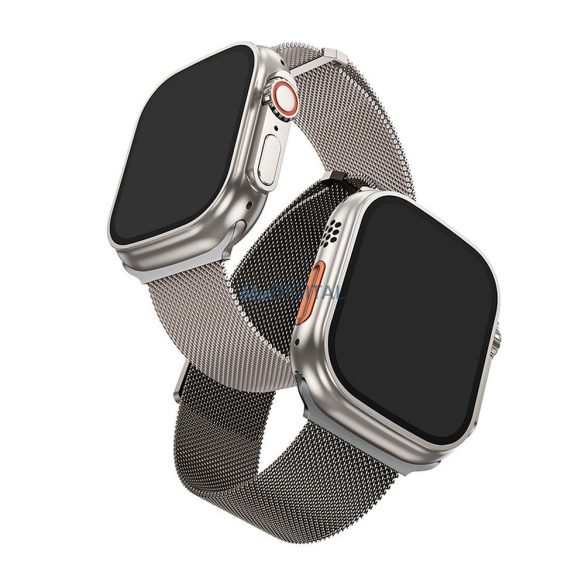 HOCO AS101 mágneses rozsdamentes acél szíj Apple Watch 42 / 44 / 45 /49 mm - fekete