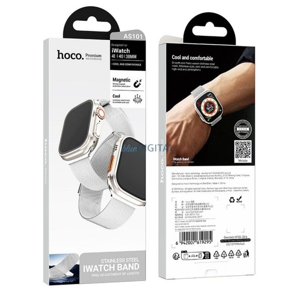 Hoco AS101 szíj Apple Watch 38 / 40 / 41 mm - fémszürke