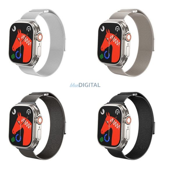 Hoco Magnetic Metal csereszíj Apple Watch 38 / 40 / 41 mm - ezüst színű