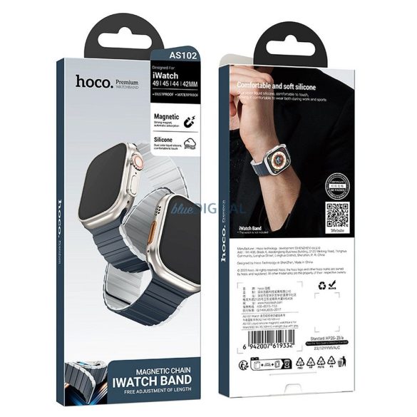 Hoco AS102 szíj Apple Watch 42 / 44 / 45 / 49 mm - éjkék