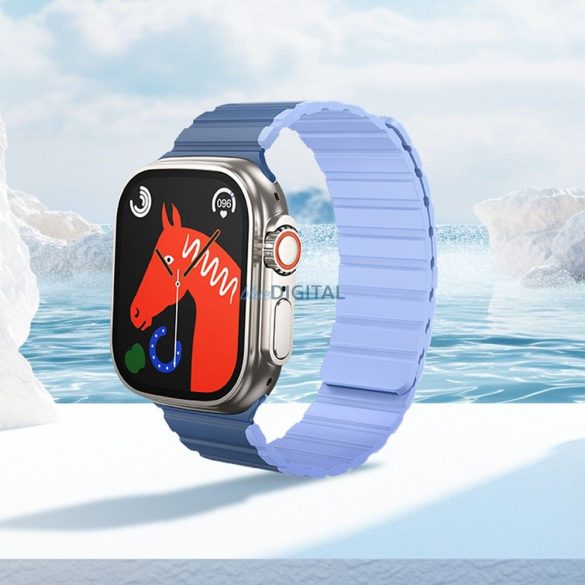 HOCO AS102 mágneses szilikon szíj Apple Watch 38 / 40 / 41 mm - sötétkék-világoskék