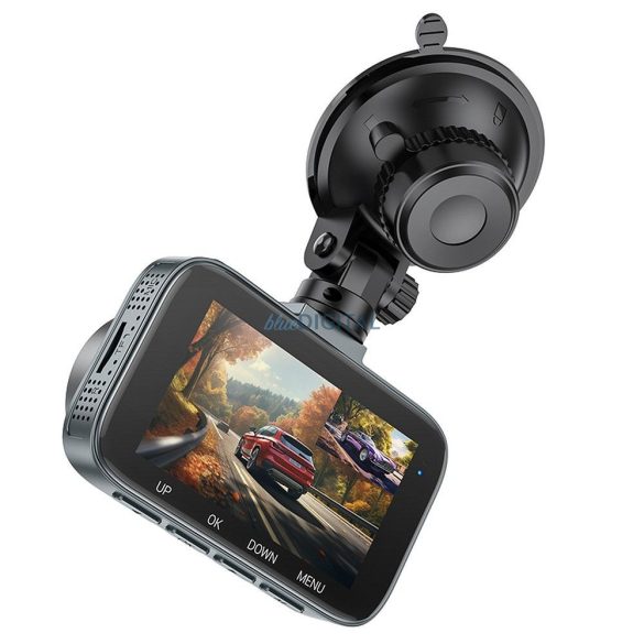 HOCO DV6 autós kamera képernyővel 3" + hátsó kamera - szürke