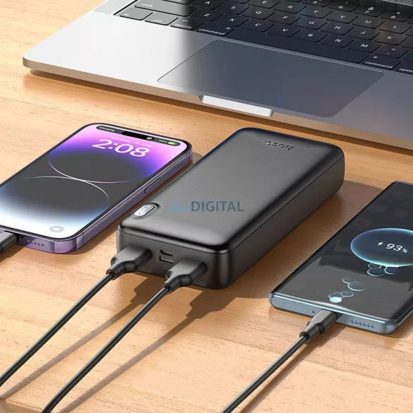 Hoco J128A powerbank 20000mAh 2A fekete - fekete