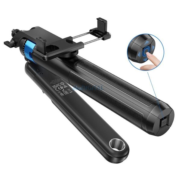 HOCO selfie stick bluetooth remonte vezérléssel K22 fekete