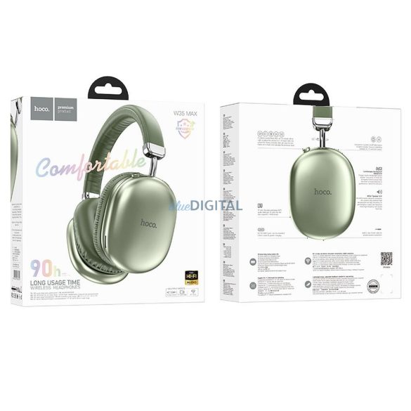 Hoco W35 Bluetooth vezeték nélküli fejhallgató - zöld