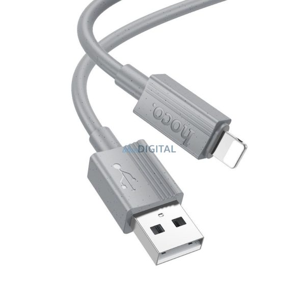 Hoco X107 USB-A - Lightning kábel 2.4A 1m - szürke