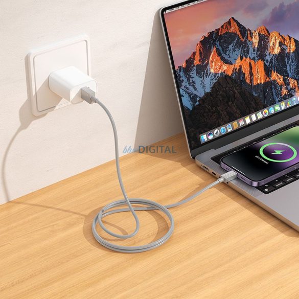 Hoco X107 USB-A - Lightning kábel 2.4A 1m - szürke