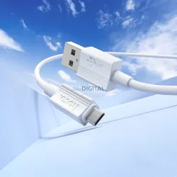 Hoco X107 USB-A - micro USB kábel 2.4A 1m - fehér