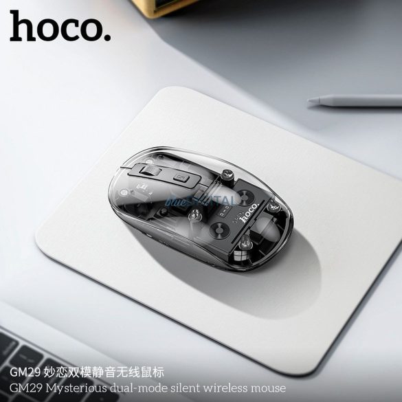 HOCO számítógépes vezeték nélküli egér 2,4G 1600 dpi GM29 dark night fekete