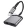 Hoco LS39 Type-C - Type-C/3.5mm jack adapter 27W - szürke