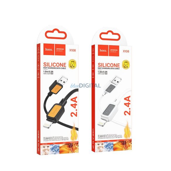 HOCO kábel USB-A - Lightning 2,4A X108 1 m fehér
