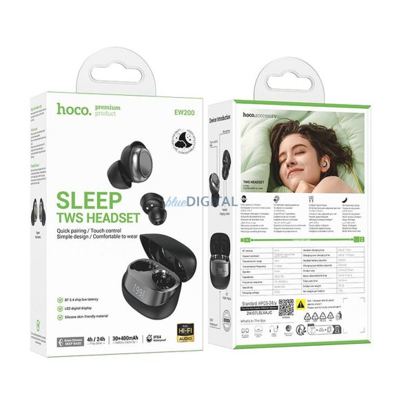 Hoco EW200 TWS Bluetooth vezeték nélküli fülhallgató - fekete