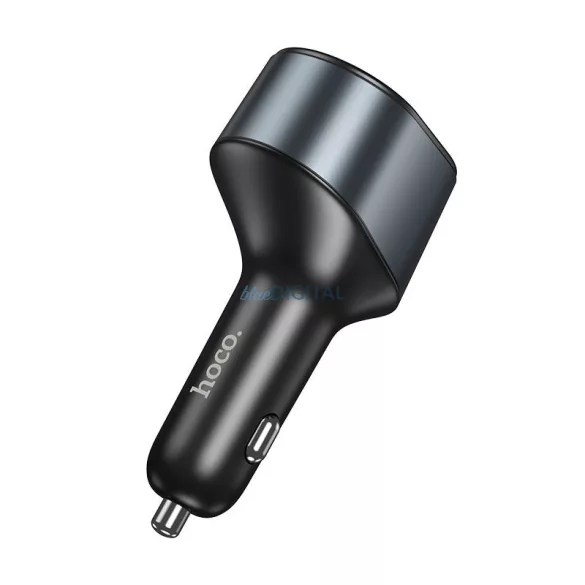 HOCO autós töltő USB-A + C típus + szivargyújtó PD QC3.0 3A 35W Z56 fekete